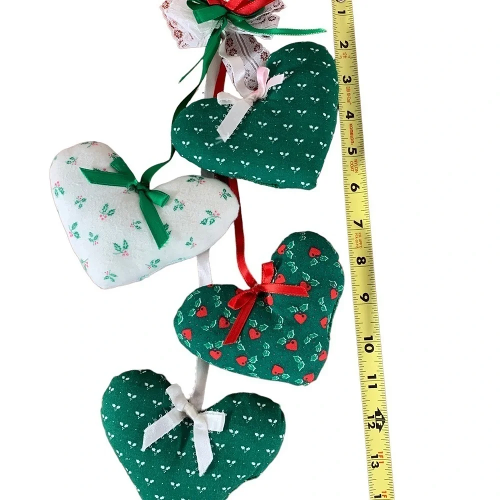 Vintage 90s Handmade Christmas Holiday Love Heart | Lot of - 16 ornaments